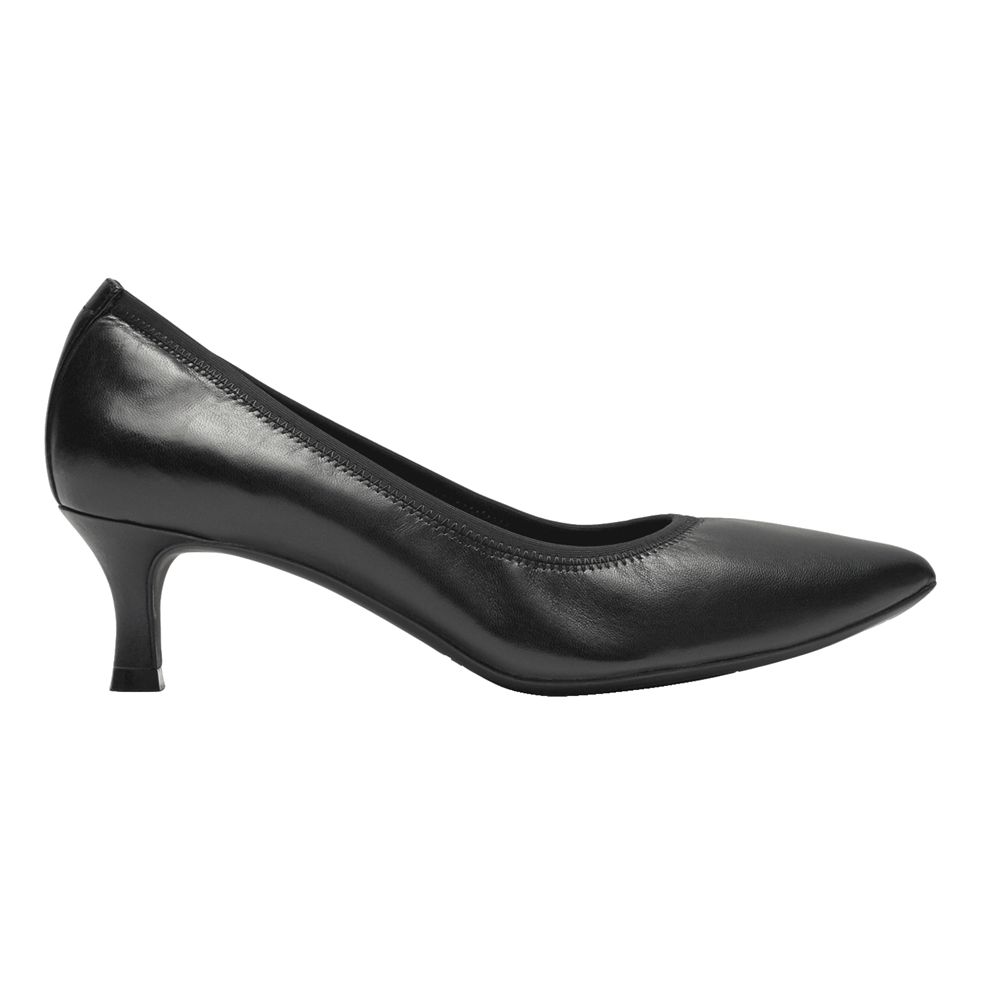 Rockport Women's Total Motion Kaiya Heel Pumps - Black - USA (2731AQCVE)